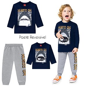Conjunto Infantil Moletom Pelúciado Masculino Kyly