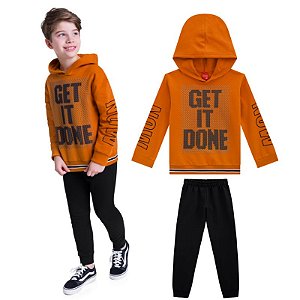Conjunto Infantil Moletom Pelúciado Masculino Kyly
