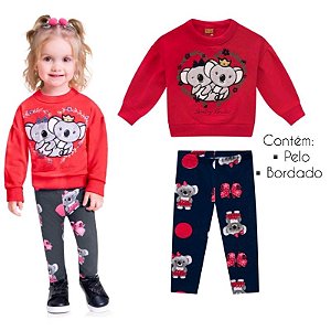 Conjunto Infantil Feminino Casaco + Legging Kyly
