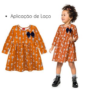 Vestido em Cotton Manga Longa Feminina KYLY
