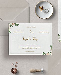 Convite de casamento - floral clássico