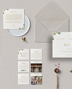 Identidade visual casamento: floral clássico - kit básico