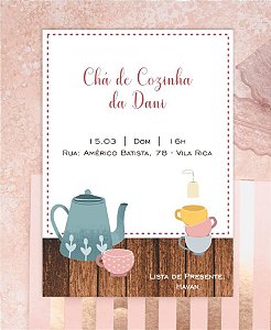 Convite Chá de Cozinha ou Identidade Visual - Bule [Artes Digitais]