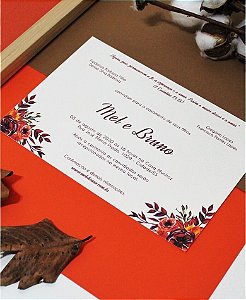 Identidade visual: artes avulsas, kits ou convite de casamento - floral outono [artes digitais]
