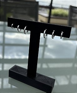 Brinco de Prata Trio Argola Lisa