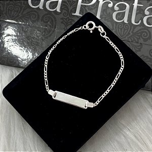 Pulseira de Prata Infantil Plaquinha