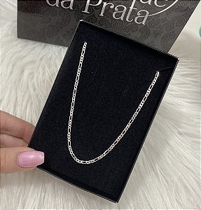 Corrente de Prata 3x1| 2mm e 60cm