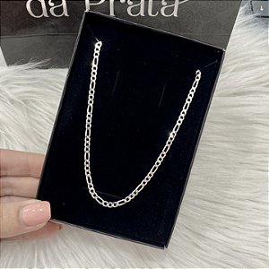 Corrente de Prata 3x1 - 3mm e 60cm
