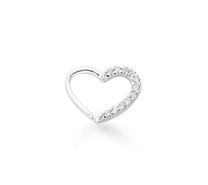 Piercing de Prata Daith Coração