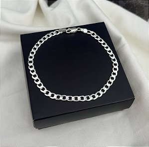 Pulseira de Prata Grumet - 5mm e 21cm