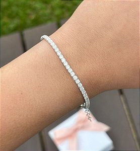 Pulseira de Prata Riviera Branca