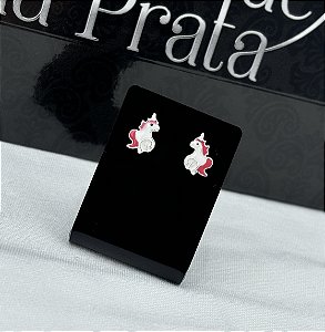 Brinco de Prata Infantil Unicórnio