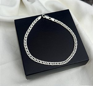 Pulseira de Prata Grumet Dupla - 4mm
