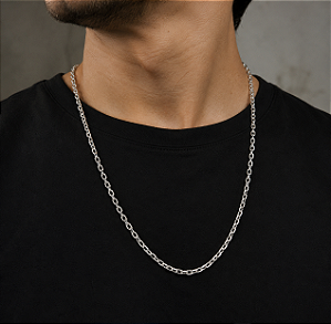 Corrente de Prata Cartier Cadeado