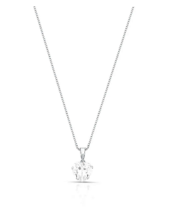 Colar de Prata Coração Cristal