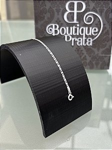 Pulseira de Prata Malha Piastrine 2mm