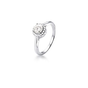 Anel Solitário Moissanite 5mm - 0.5ct