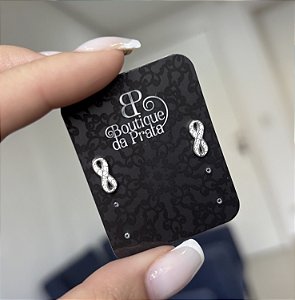 Brinco de Prata Infinito Cravejado