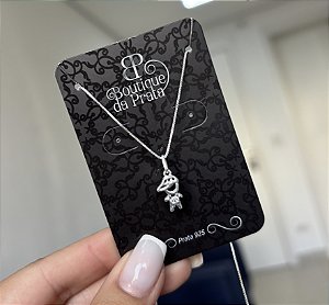 Colar de Prata Menino Cravejado