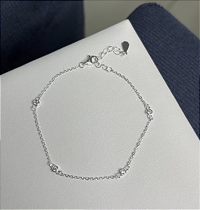 Pulseira de Prata Pontos de Luz
