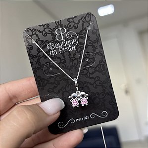 Colar de Prata 2 Meninas