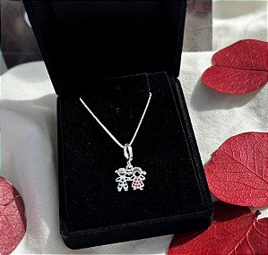 Colar de Prata Filhos Casal