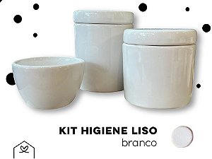 Kit Higiene 3 peças LISO - Branco