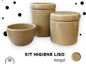 Kit Higiene 3 peças LISO - Kaqui