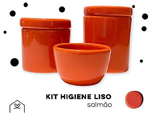 Kit Higiene 3 peças LISO - Salmao