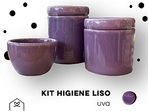 Kit Higiene 3 peças LISO - Uva