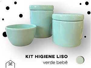 Kit Higiene 3 peças LISO - Verde Bebê