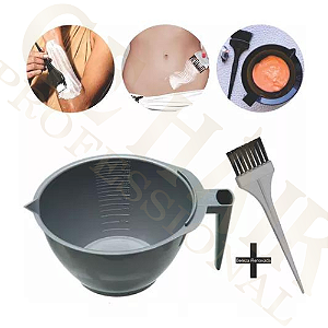 Kit Tigela Coloração Banho De Lua Cumbuca + Pincel Tintura