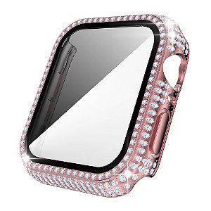 CASE LUXO APPLE WATCH SE VIDRO TEMPERADO 44mm