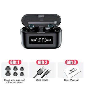 Fone de Ouvido Bluetooth Sem Fio com Microfone
