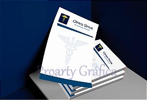 Receituários - 10 Blocos c/ 100 folhas cada - 14,8 X 21 cm