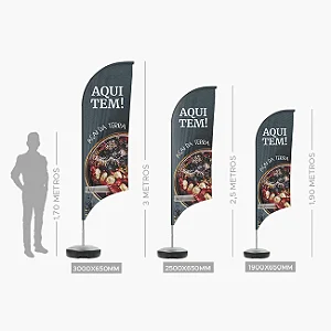 Wind Banner Completo 190 X 65 cm