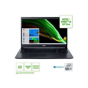 Notebook Acer A515-54-55l0 Intel Core I5 10210u 8gb (2x4gb) SSD 256gb Nvme 15,6" Full HD Windows 10 Home