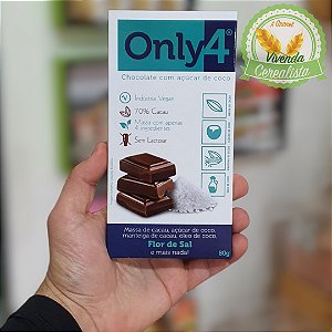 Chocolate 70% ONLY4 FLOR DE SAL - Tablete 80g