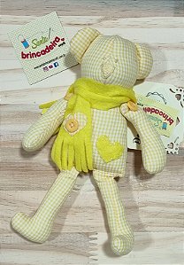 URSINHO XADREZ AMARELO - 20cm