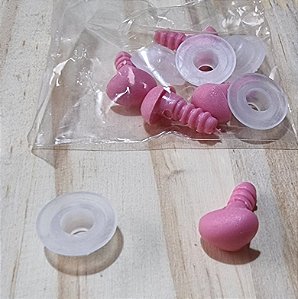 NARIZ COM TRAVA ROSA CHICLETE - TAMANHO 1