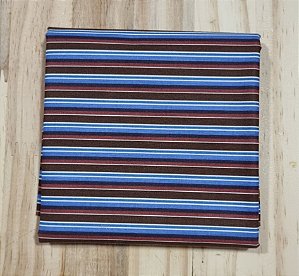TECIDO LISTRADO AZUL/MARROM