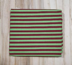 TECIDO LISTRADO VERDE/VERMELHO