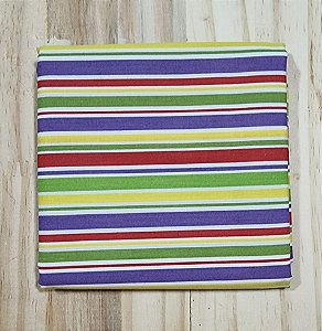 TECIDO LISTRADO ROXO/AMARELO/VERMELHO/VERDE