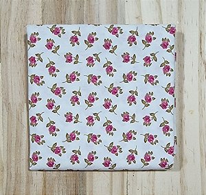 TECIDO OFF WHITE FLORES PINK