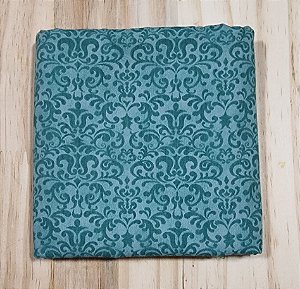 TECIDO ARABESCO VERDE TIFANY