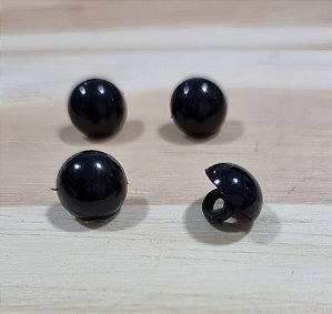 OLHO 1/2 PÉROLA  - TAMANHO 1,5CM - COR PRETO