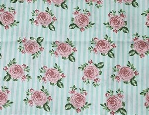 TECIDO TRICOLINE SHABBY CHIC 27297- 50cm