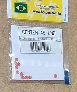 MICRO BOTÃO  - LARANJA (45 UNIDADES)