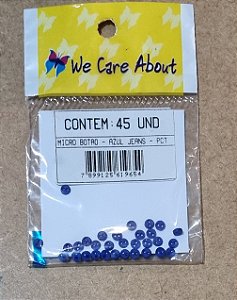 MICRO BOTÃO  - AZUL JEANS (45 UNIDADES)