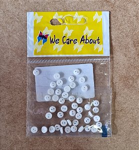 MINI BOTÃO REDONDO  BRANCO- 40 UNIDADES